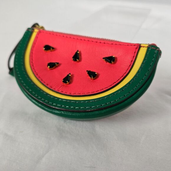 J.CREW Handbags - J. Crew Coin Wristlet Pouch Watermelon Red Yellow Green Black 5" x 3"